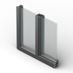 Wijdbeeld van GT70s systeem met verticale posten.